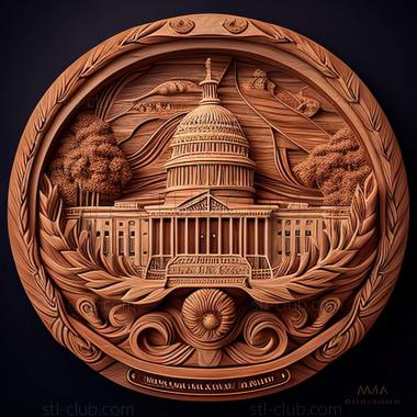 3D мадэль Вашингтон, США (STL)